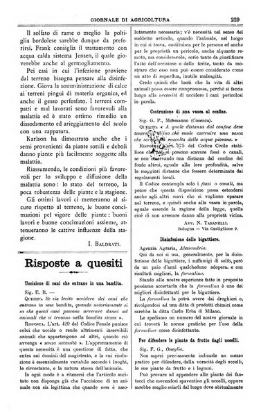 L' Italia agricola giornale di agricoltura