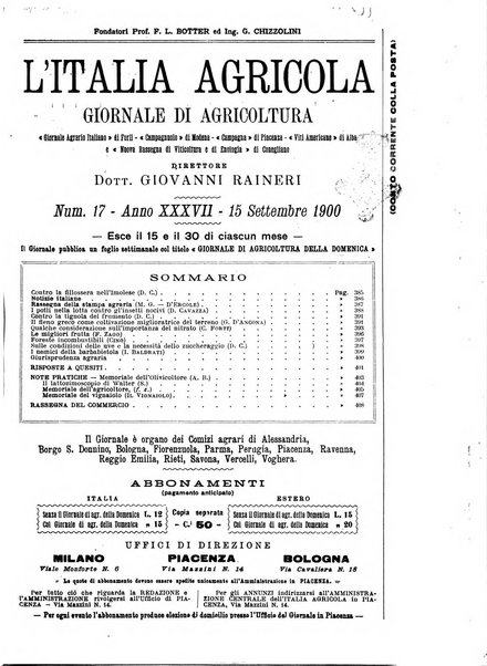 L' Italia agricola giornale di agricoltura