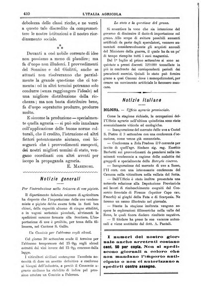 L' Italia agricola giornale di agricoltura