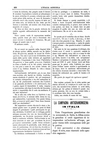 L' Italia agricola giornale di agricoltura