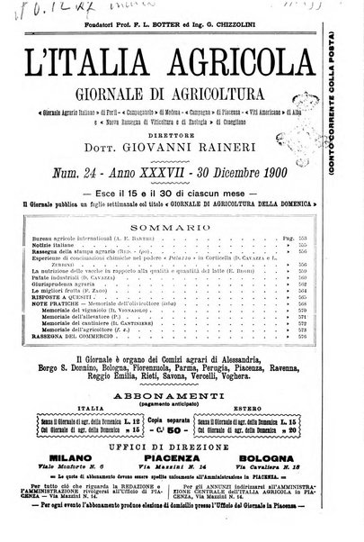 L' Italia agricola giornale di agricoltura