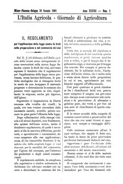 L' Italia agricola giornale di agricoltura