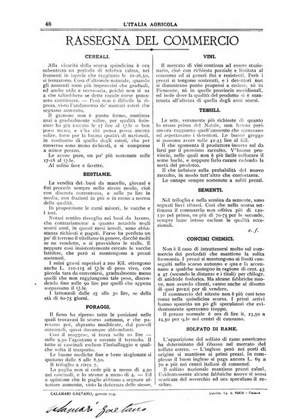 L' Italia agricola giornale di agricoltura