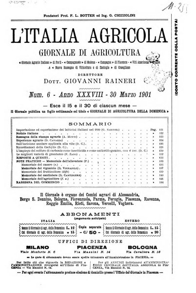 L' Italia agricola giornale di agricoltura