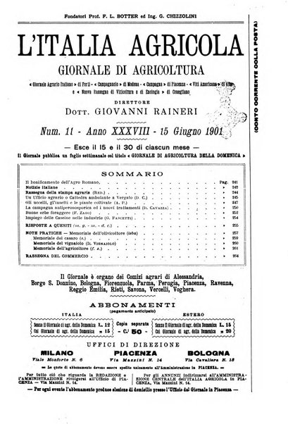 L' Italia agricola giornale di agricoltura