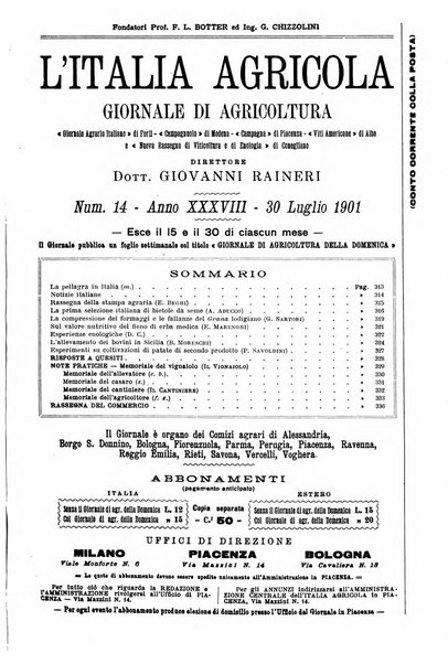 L' Italia agricola giornale di agricoltura