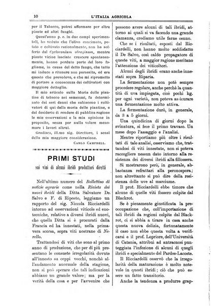 L' Italia agricola giornale di agricoltura