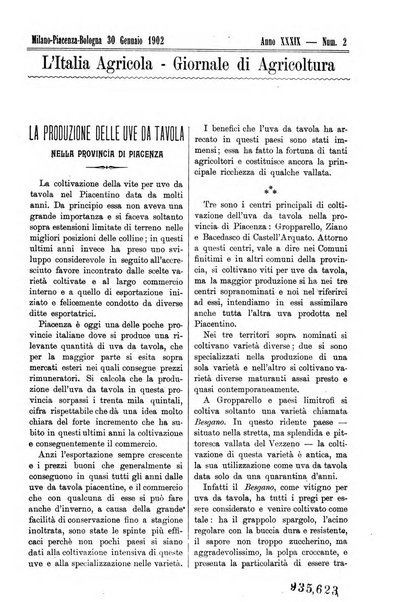 L' Italia agricola giornale di agricoltura