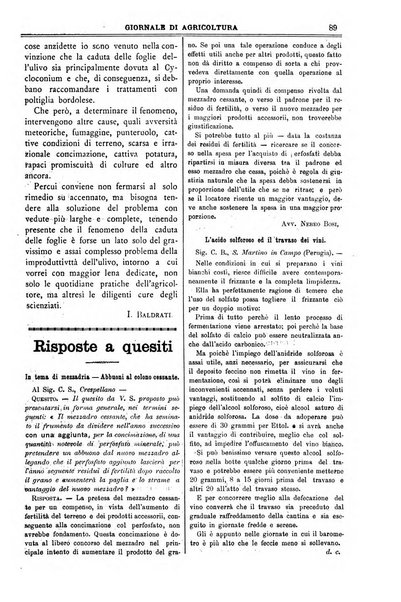 L' Italia agricola giornale di agricoltura