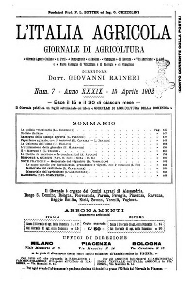 L' Italia agricola giornale di agricoltura