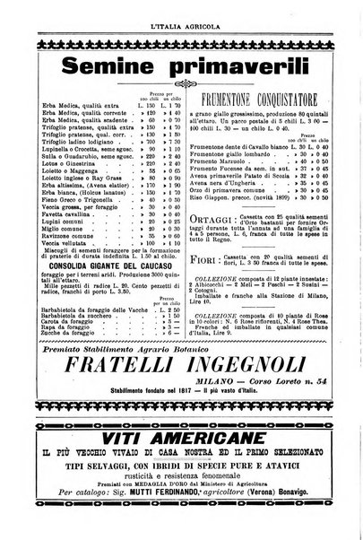 L' Italia agricola giornale di agricoltura