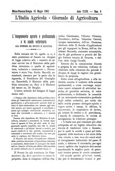 L' Italia agricola giornale di agricoltura