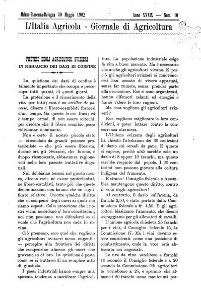 L' Italia agricola giornale di agricoltura