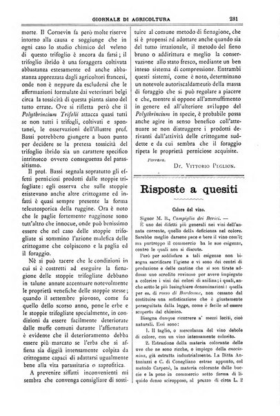 L' Italia agricola giornale di agricoltura