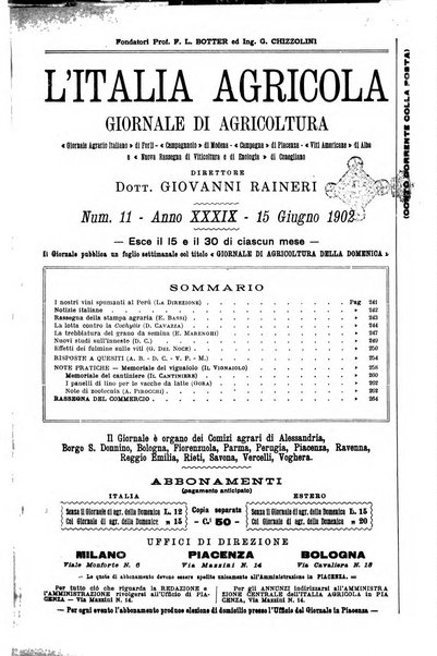 L' Italia agricola giornale di agricoltura