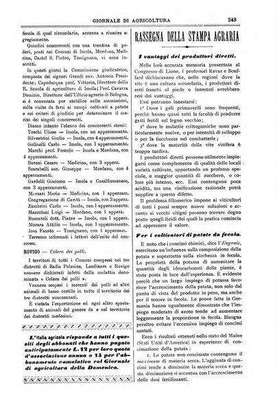 L' Italia agricola giornale di agricoltura