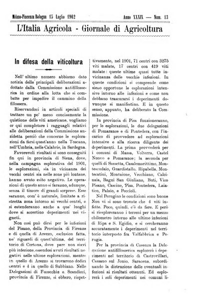 L' Italia agricola giornale di agricoltura