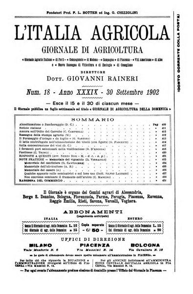 L' Italia agricola giornale di agricoltura