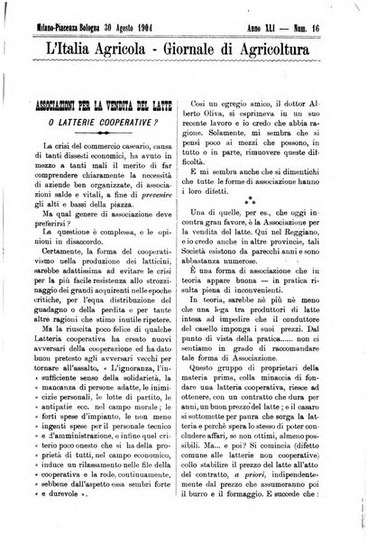 L' Italia agricola giornale di agricoltura