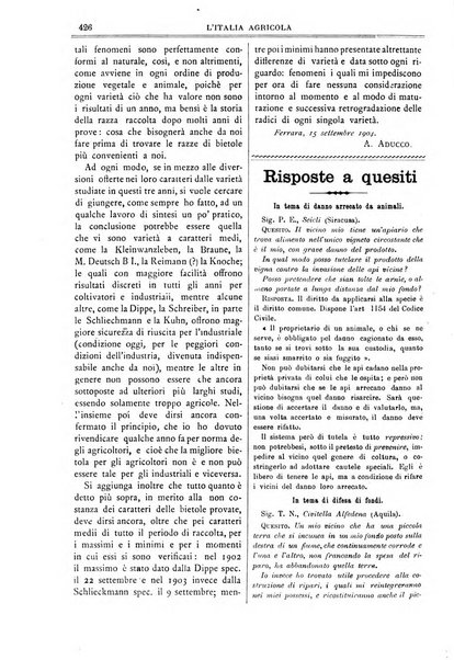 L' Italia agricola giornale di agricoltura