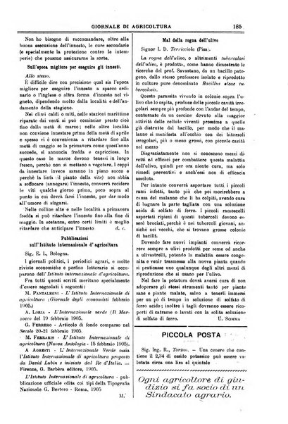 L' Italia agricola giornale di agricoltura