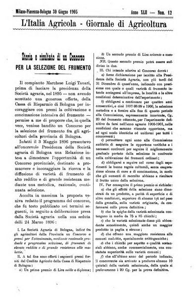 L' Italia agricola giornale di agricoltura