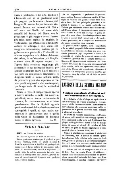 L' Italia agricola giornale di agricoltura