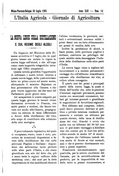 L' Italia agricola giornale di agricoltura