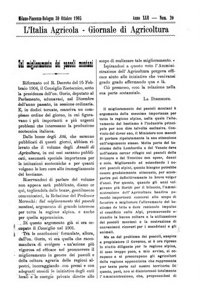 L' Italia agricola giornale di agricoltura