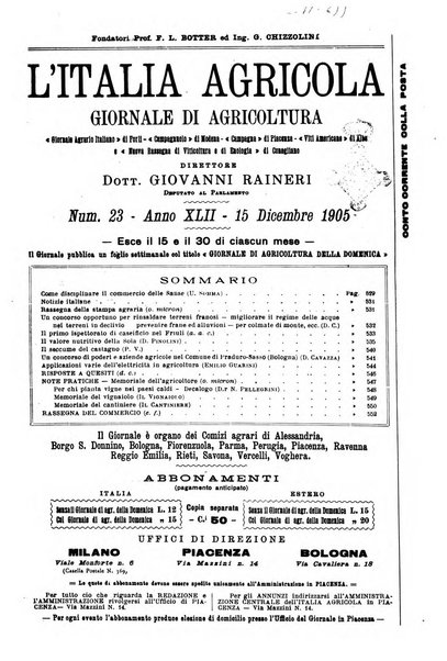 L' Italia agricola giornale di agricoltura