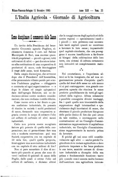 L' Italia agricola giornale di agricoltura