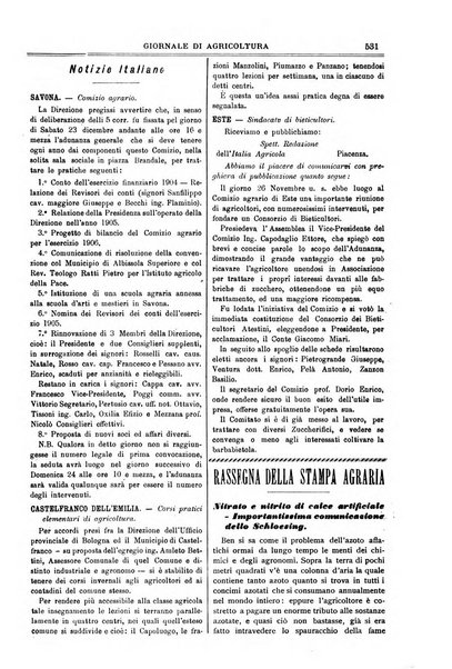 L' Italia agricola giornale di agricoltura