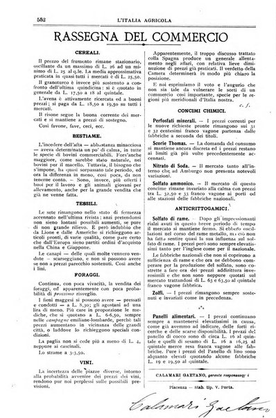 L' Italia agricola giornale di agricoltura