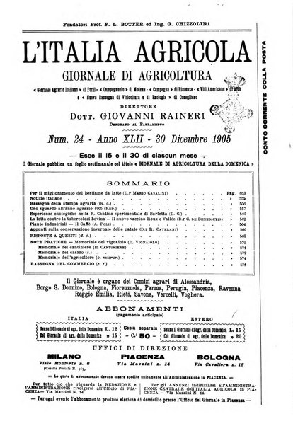 L' Italia agricola giornale di agricoltura