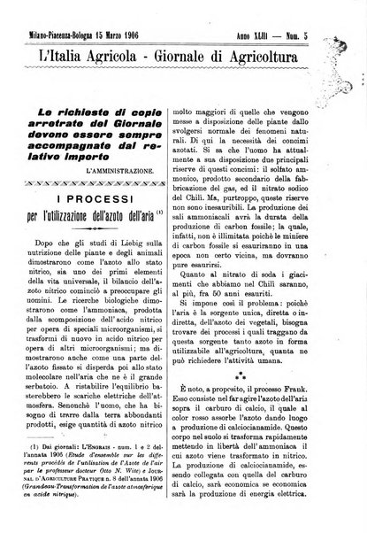 L' Italia agricola giornale di agricoltura