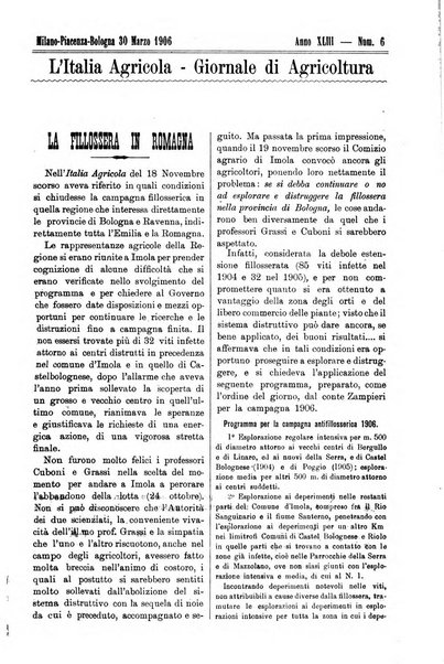 L' Italia agricola giornale di agricoltura