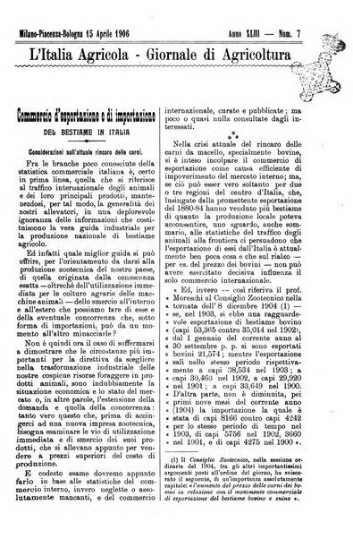 L' Italia agricola giornale di agricoltura