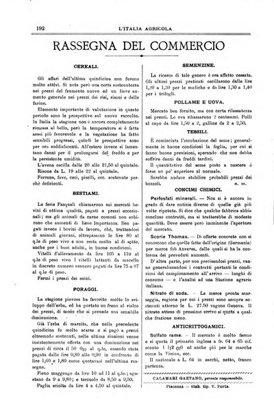 L' Italia agricola giornale di agricoltura