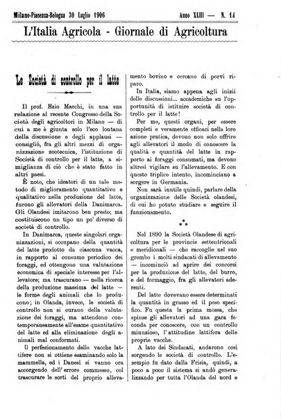 L' Italia agricola giornale di agricoltura