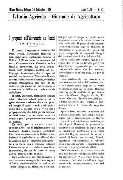 L' Italia agricola giornale di agricoltura