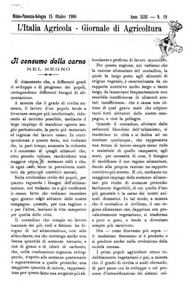 L' Italia agricola giornale di agricoltura