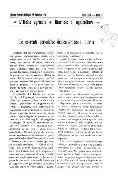 L' Italia agricola giornale di agricoltura