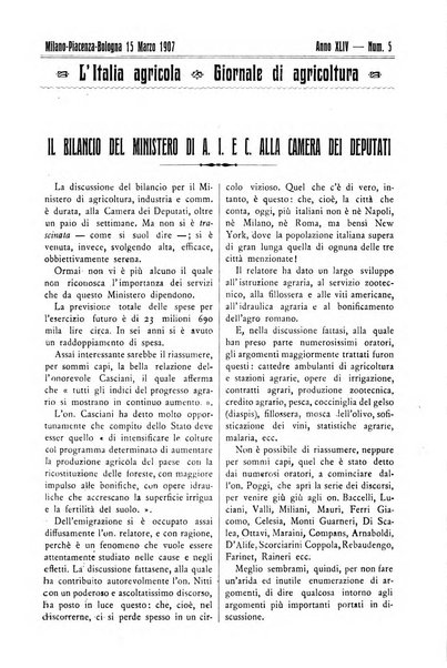 L' Italia agricola giornale di agricoltura