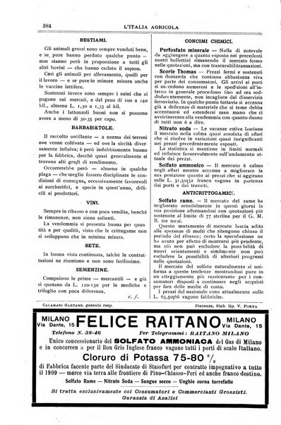 L' Italia agricola giornale di agricoltura