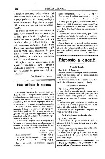 L' Italia agricola giornale di agricoltura