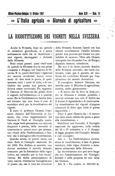 L' Italia agricola giornale di agricoltura