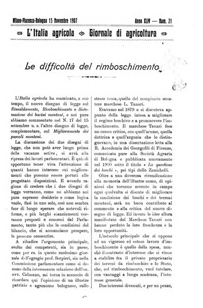 L' Italia agricola giornale di agricoltura