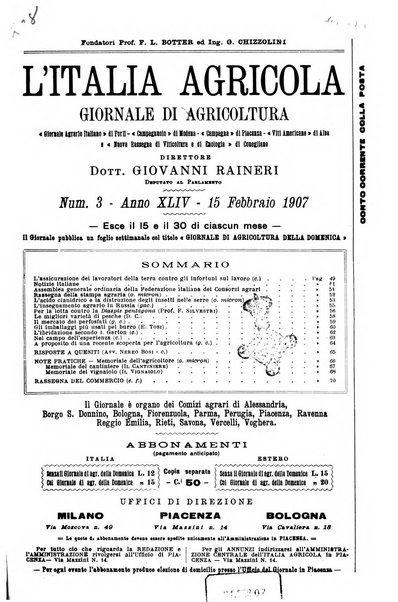 L' Italia agricola giornale di agricoltura