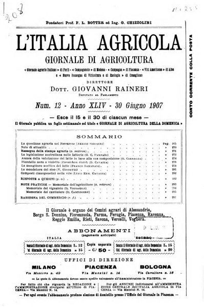 L' Italia agricola giornale di agricoltura