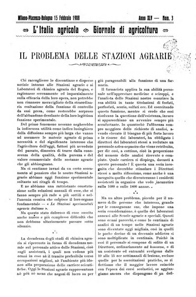 L' Italia agricola giornale di agricoltura